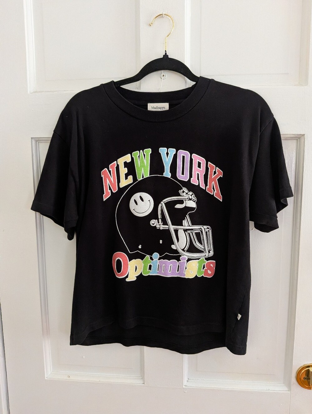 Madhappy New York Optimists Graphic T-Shirt Black Multicolor 100% Cotton - Picture 2 of 6